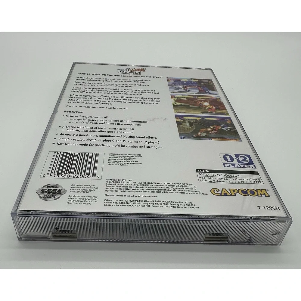 STREET FIGHTER ALPHA WARRIORS' DREAMS SEGA SATURN CIB FOAM REG INSERT TESTED